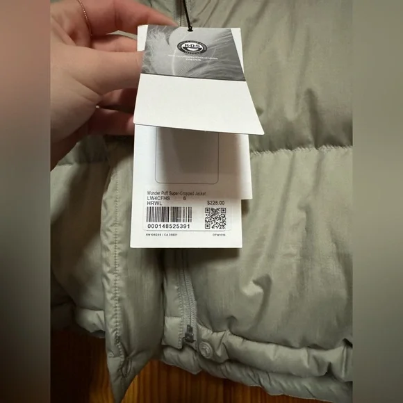 Lululemon Wunder Puff Super-Cropped Jacket in Heather Raw Linen - Picture 3 of 5